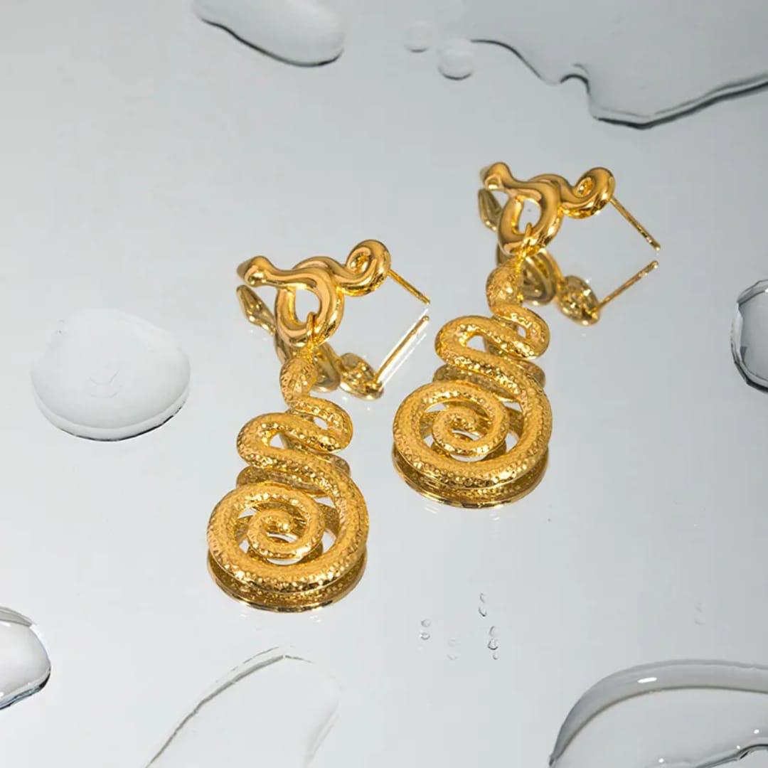 Serpent Spiral Earrings