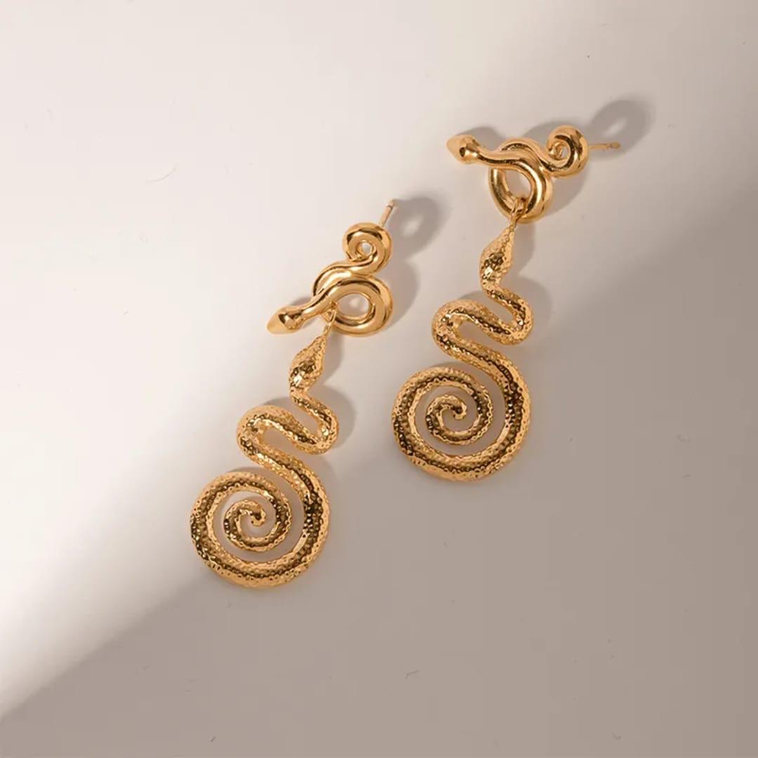 Serpent Spiral Earrings