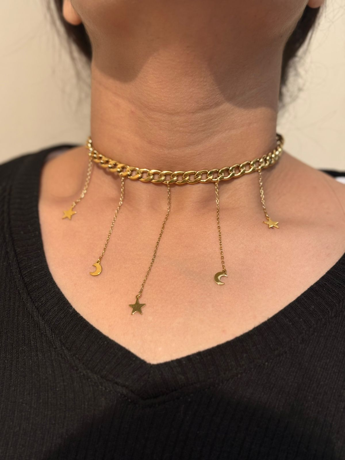 Celestial Drip Charm Choker