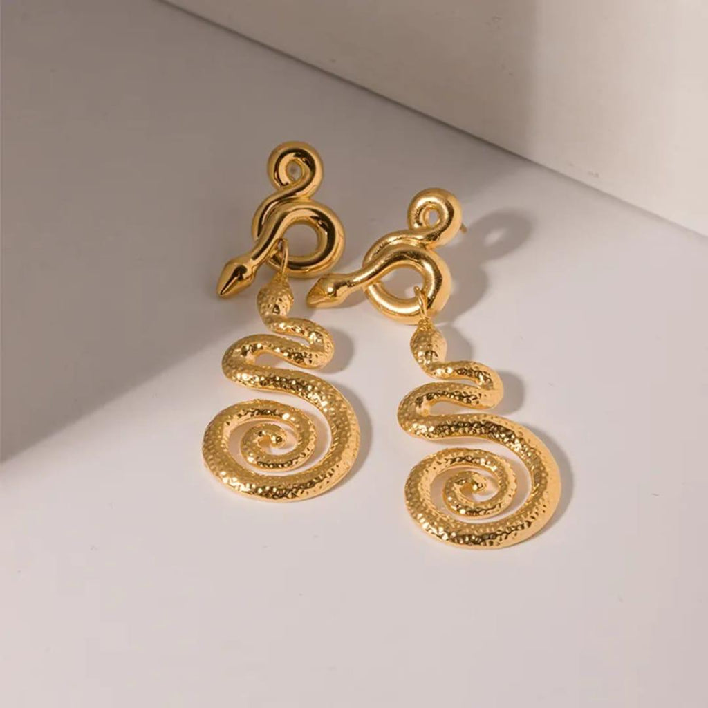 Serpent Spiral Earrings