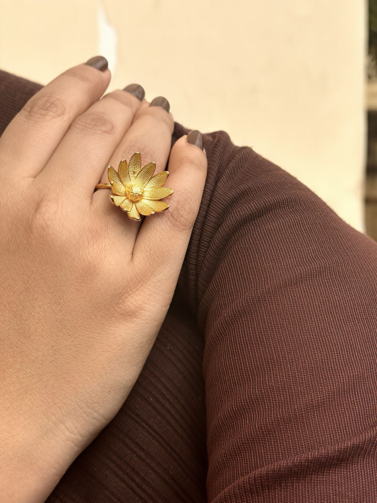 Golden Petal Ring