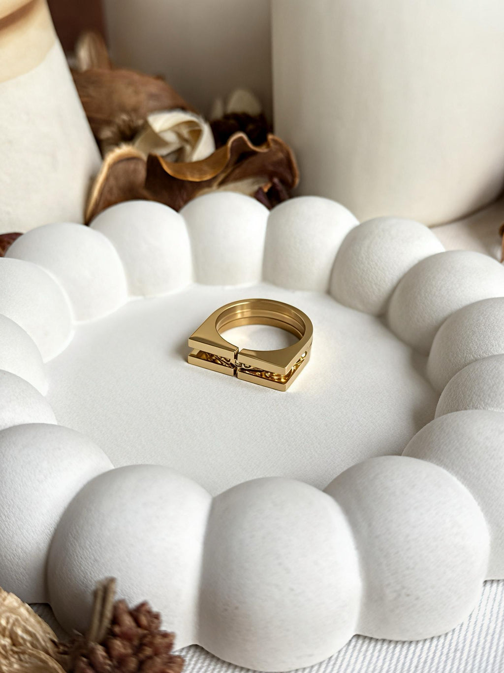 GeoGlam Twin Band Ring