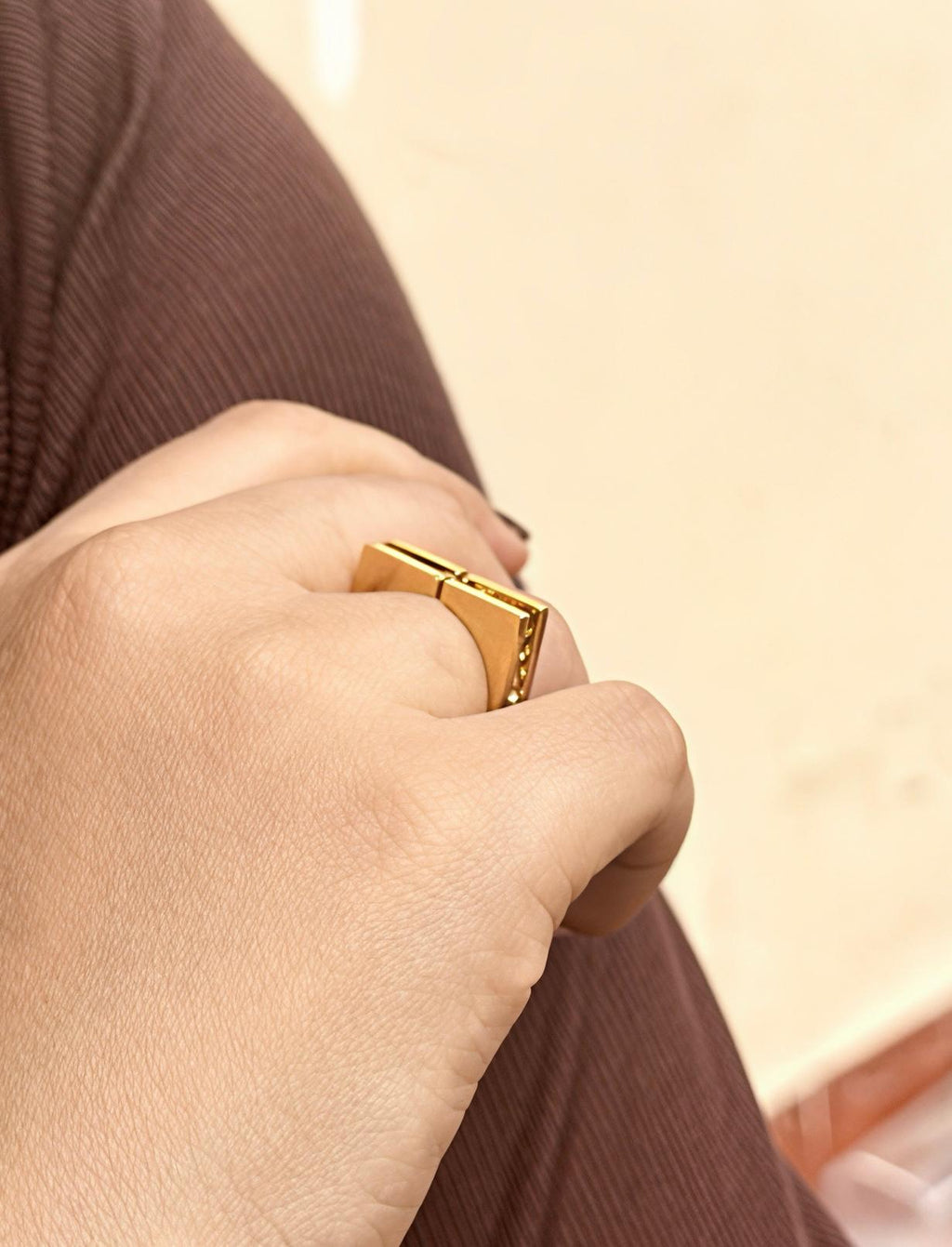 GeoGlam Twin Band Ring