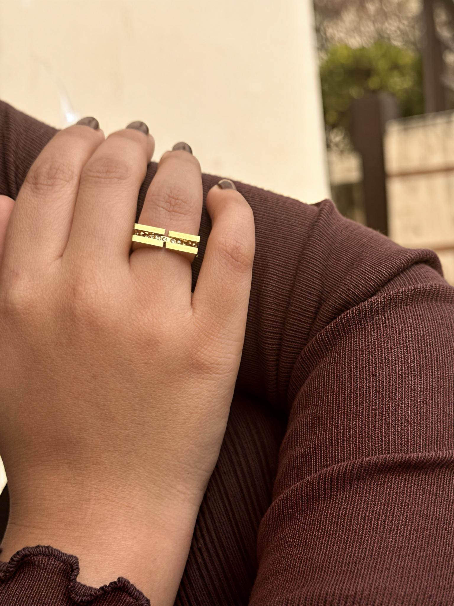 GeoGlam Twin Band Ring