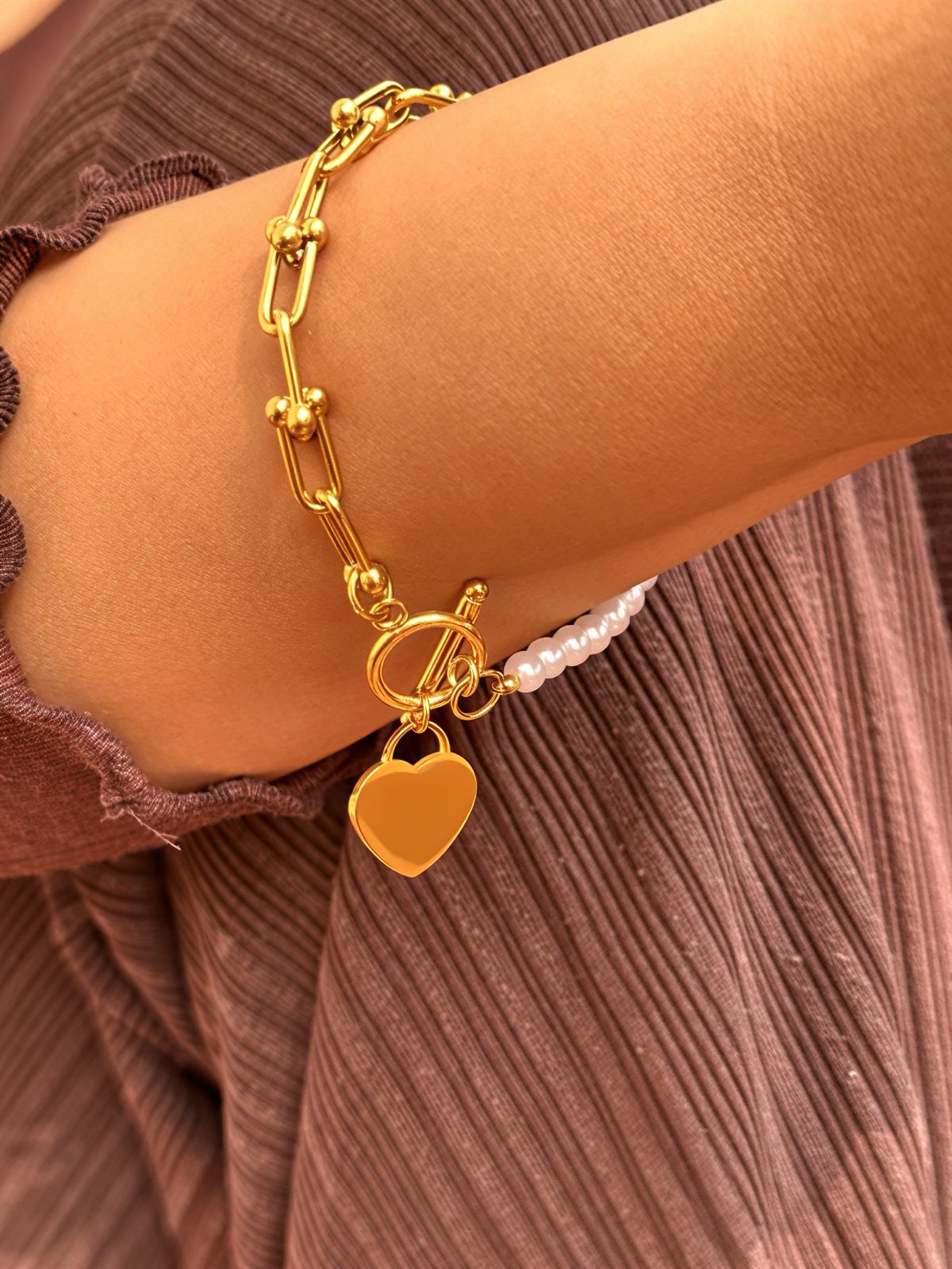 Heart Duo Chain bracelet