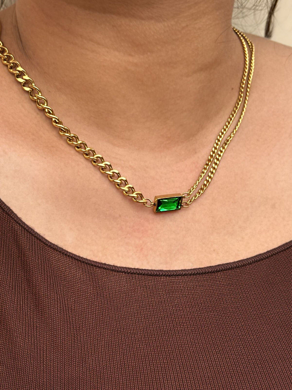 Emerald Bar Chain