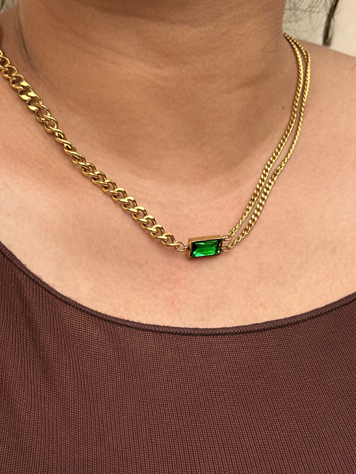 Emerald Bar Chain