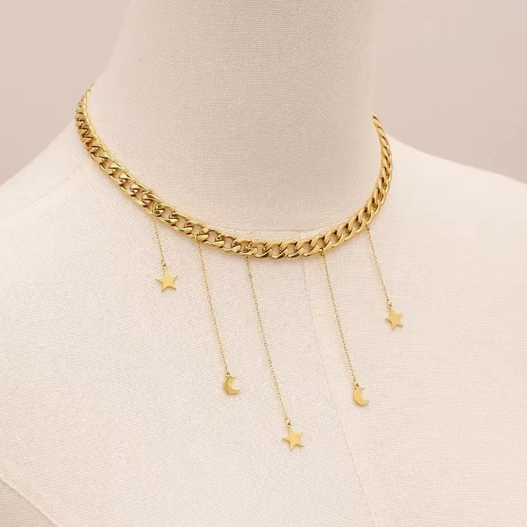 Celestial Drip Charm Choker
